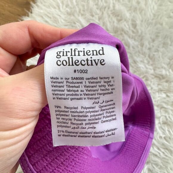 Girlfriend Collective Paloma Racerback Bra - Magenta | Size S - Picture 6 of 6